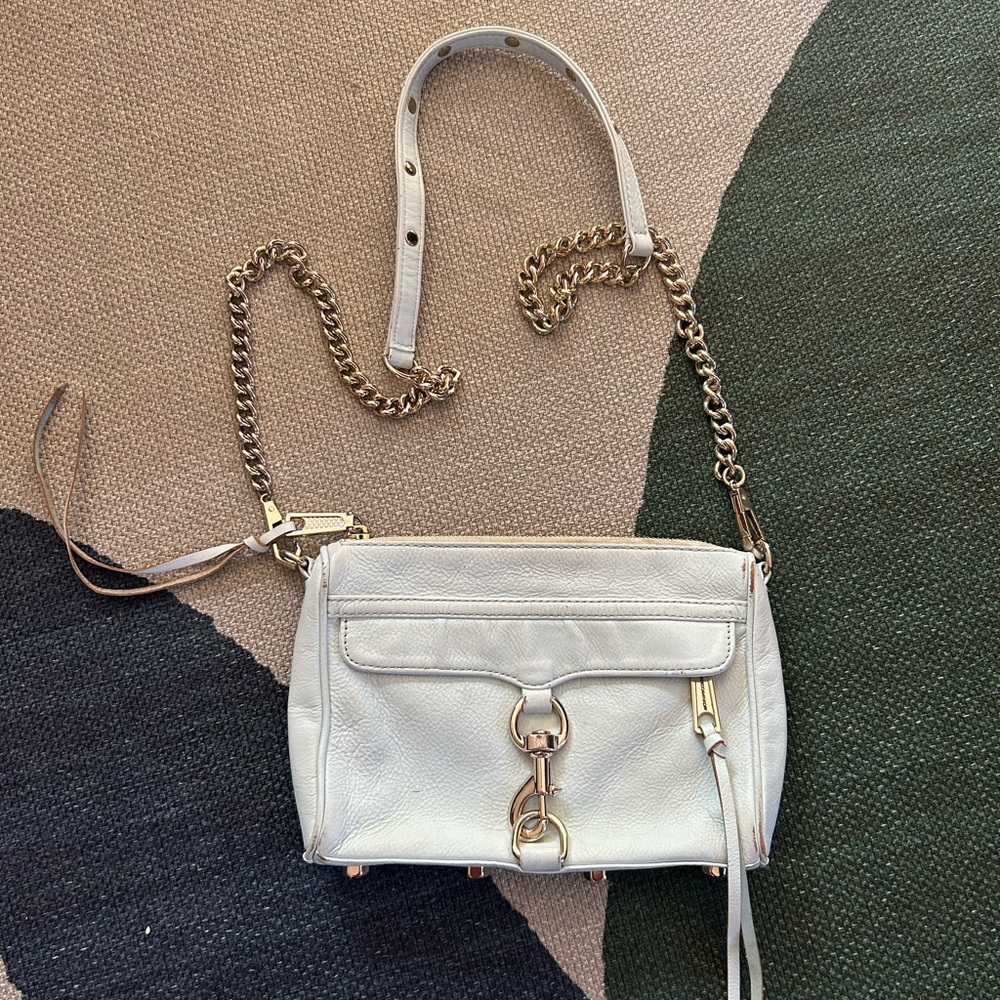 Rebecca Minkoff Mini Mac Purse Light Blue